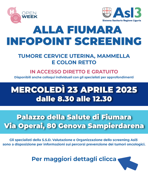Fiumara infopoint gratuito e in accesso diretto con gli specialisti dello screening Asl3 aprile 2025