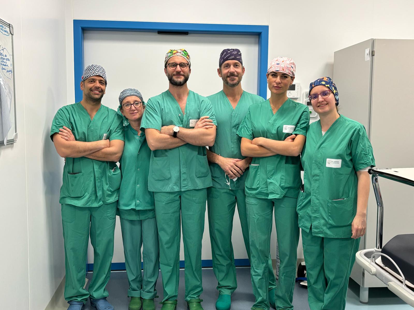 l'equipe dell'intervento all'Ospedale Villa Scassi