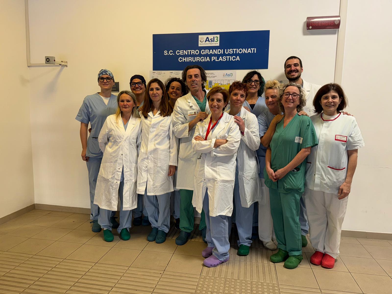 equipe della Struttura Complessa Grandi ustionati del Villa Scassi